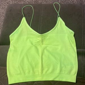 Neon green crop top